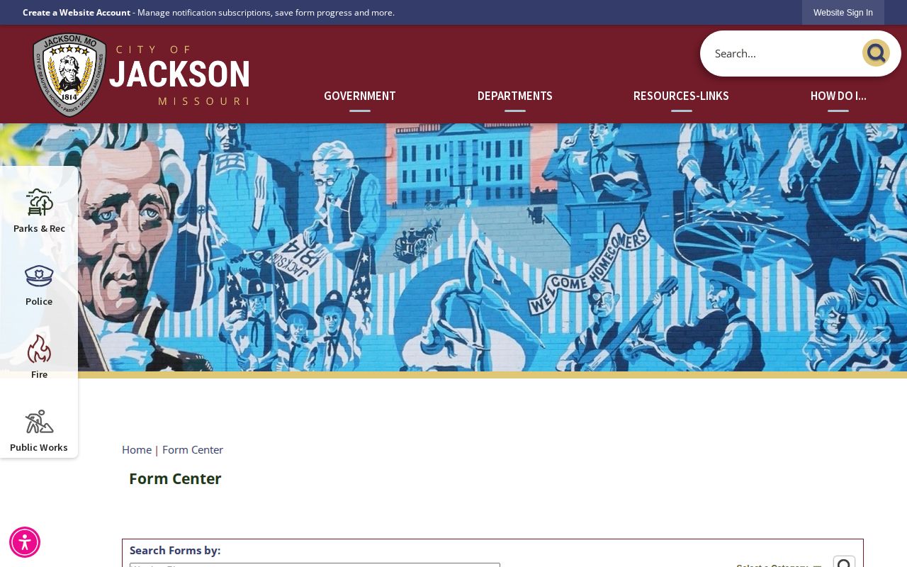 Jackson Police form for requesting reports audio and video